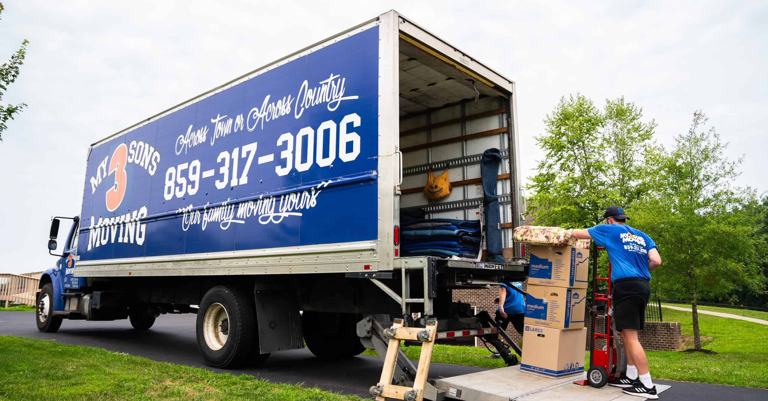 My 3 Sons Moving truck with boxes on the back